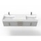 Castello Usa Amazon 72" Wall Mounted Gray Vanity With White Top And Gold Handles CB-MC-72G-GLD-2056-WH - alternate 6